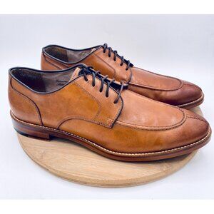 Joseph Abboud Shoes Mens 11 Saddle Brown Leather Split Toe Dress Oxfords